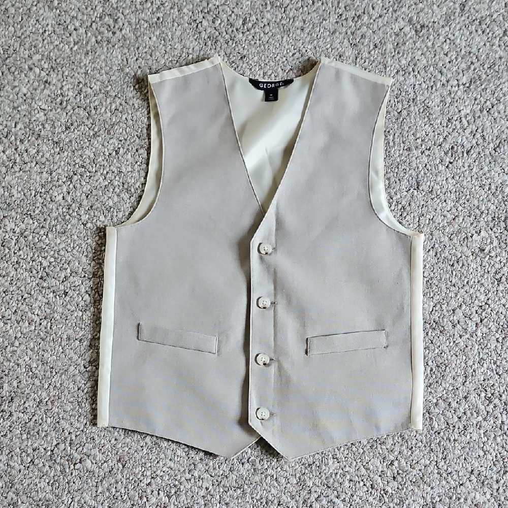 George Kid's Beige Vest with Buttons.